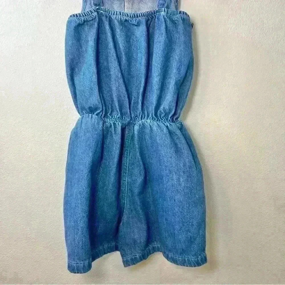 Cat & Jack One-Piece Denim Romper with Pockets Size 10/12 - Picture 4 of 7
